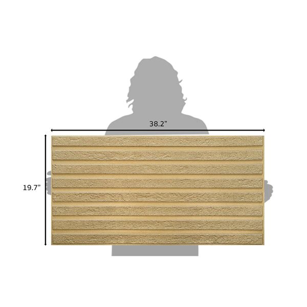 Dundee Deco 3.2 x 1.6-ft Faux Wood 3D Wall Panel - Gold