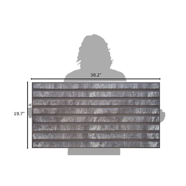Dundee Deco 3.2 x 1.6-ft Faux Wood 3D Wall Panel - Grey