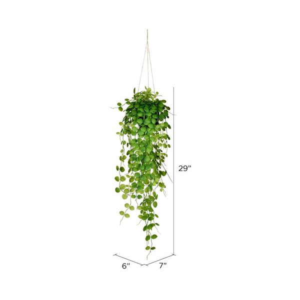 Vickerman 29-in Artificial Green Mini Leaf Ivy in Hanging Pot