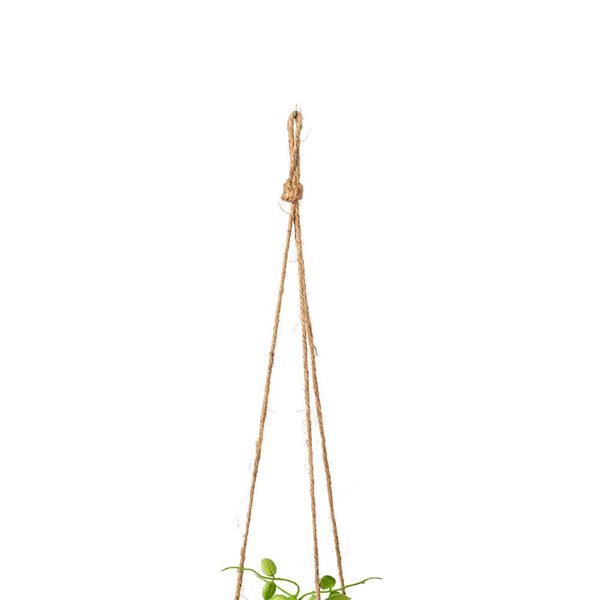 Vickerman 29-in Artificial Green Mini Leaf Ivy in Hanging Pot