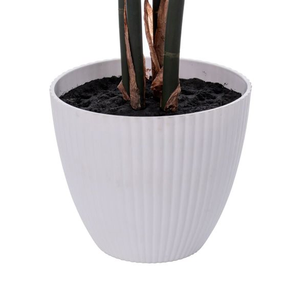 Vickerman 37-in Artificial Green Monstera Plant in White Pot