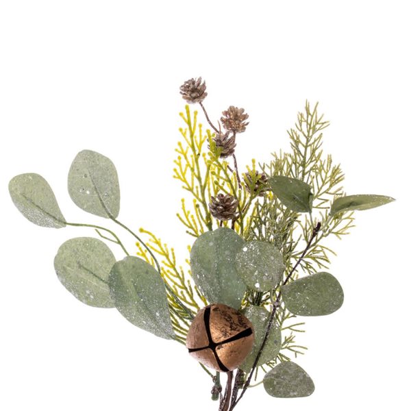 Vickerman 5-ft Artificial Winter Cedar, Pinecone, Eucalyptus, and Brown Jingle Bell Garland