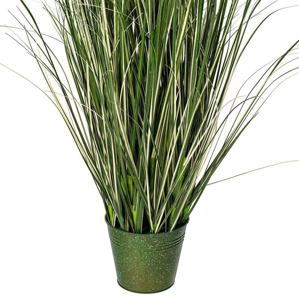 Vickerman 59-in H Artificial Potted Native Green Grass Plant