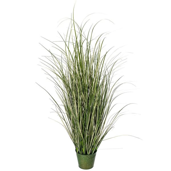 Vickerman 59-in H Artificial Potted Native Green Grass Plant