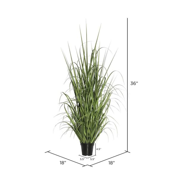 Vickerman 36-in Artificial Green Potted Ryegrass