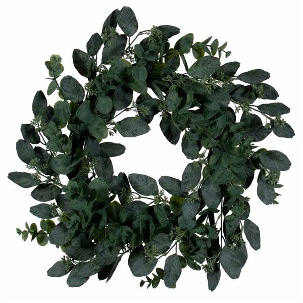 Vickerman 24-in Artificial Green Eucalyptus Wreath