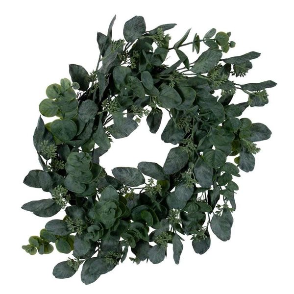 Vickerman 24-in Artificial Green Eucalyptus Wreath