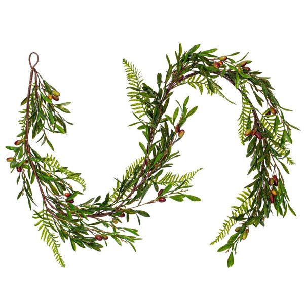 Vickerman 22-in Artificial Green Olive Garland
