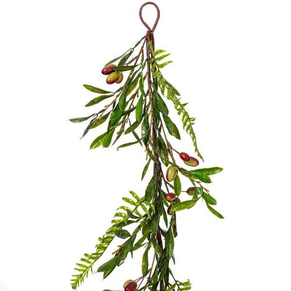 Vickerman 22-in Artificial Green Olive Garland