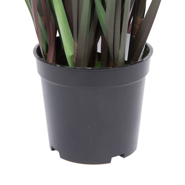 Vickerman 24-in Artificial Potted Green Grass and Eucalyptus