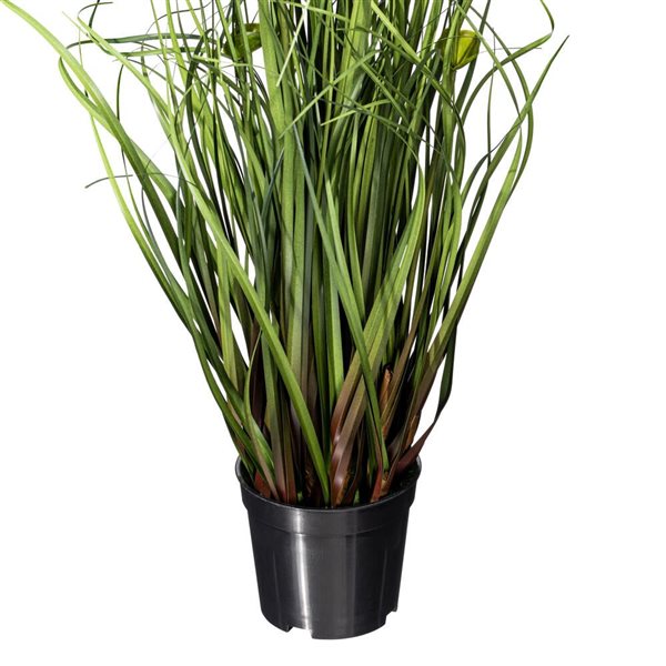 Vickerman 24-in Artificial Potted Green Grass and Eucalyptus