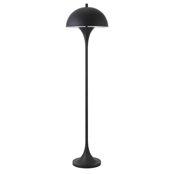 Hailey Home Vega 61-in H Blackened Bronze Mid-Century Floor Lamp with Metal Shade