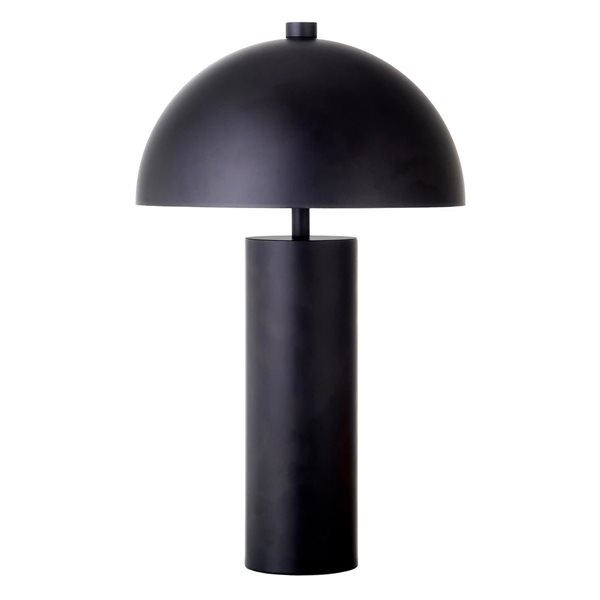 Hailey Home York 15-in H Blackened Bronze Metal Modern Table Lamp with Domed Shade