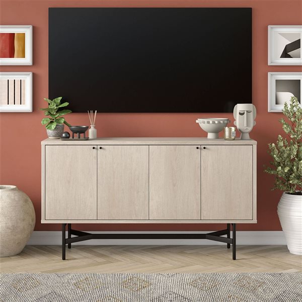 Hailey Home Richmond 58 W x 32-in H Alder White Composite Modern Rectangular Sideboard