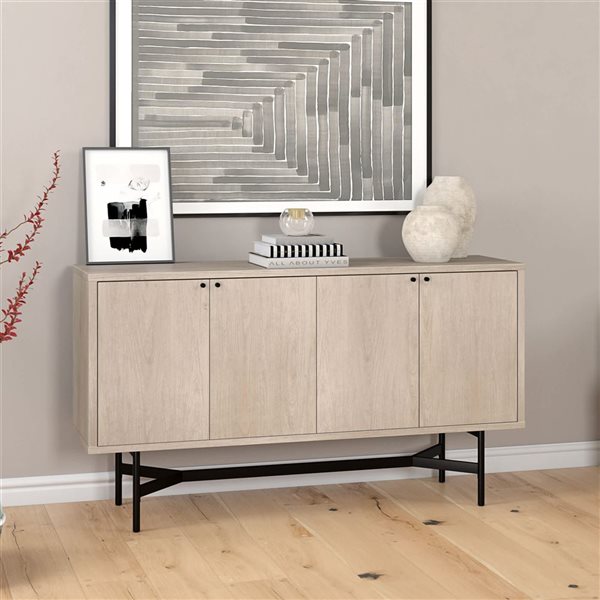 Hailey Home Richmond 58 W x 32-in H Alder White Composite Modern Rectangular Sideboard