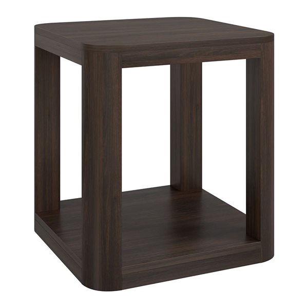 Hailey Home Stellan 20-in W Alder Brown MDF Contemporary Square Side Table