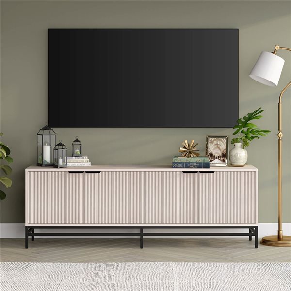 Hailey Home Montello Rectangular TV Stand for TV's up to 78-in - Alder White