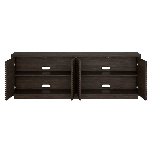 Hailey Home Tullis Rectangular TV Stand for TV's up to 78-in - Alder Brown