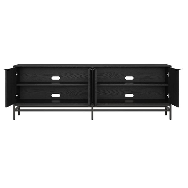 Hailey Home Montello Rectangular TV Stand for TV's up to 78-in - Black Grain