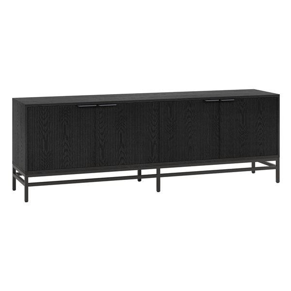 Hailey Home Montello Rectangular TV Stand for TV's up to 78-in - Black Grain
