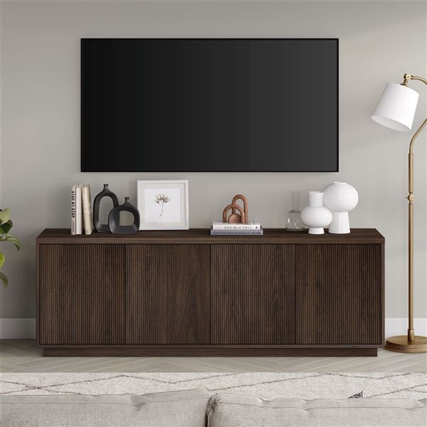 Hailey Home Hanson Rectangular TV Stand for TV's up to 75-in - Alder Brown