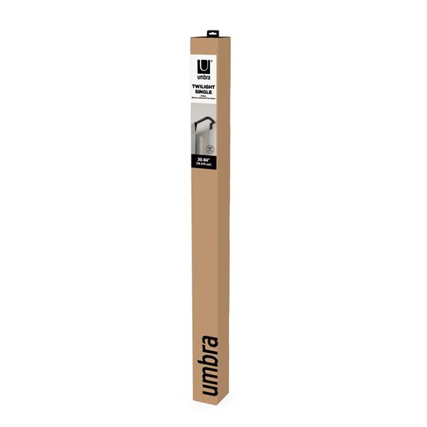 Umbra Twilight 30-in Long Steel Expandable Blackout Wrap-Around Curtain Rod - Black