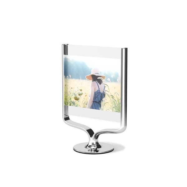 Cadre photo de table en aluminium Wishbone par Umbra 9,9 po h., chromé