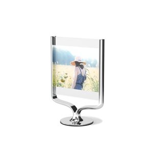 Cadre photo de table en aluminium Wishbone par Umbra 9,9 po h., chromé