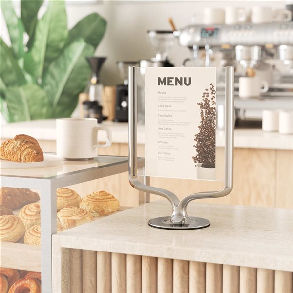 Cadre photo de table en aluminium Wishbone par Umbra 9,9 po h., chromé