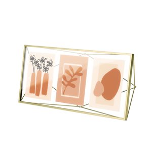 Umbra Prisma 3.25-in H Metal Wall/Tabletop Picture Frame - Gold