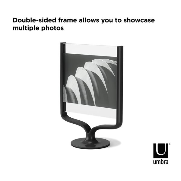 Umbra Wishbone 9.9-in H Aluminum Tabletop Picture Frame - Black