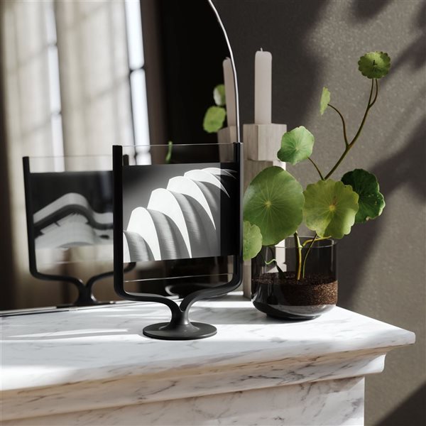 Cadre photo de table en aluminium Wishbone par Umbra 9,9 po h., noir