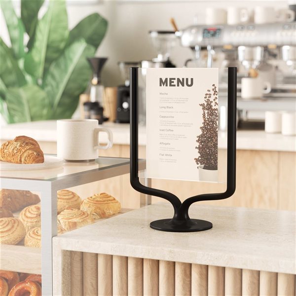 Cadre photo de table en aluminium Wishbone par Umbra 9,9 po h., noir