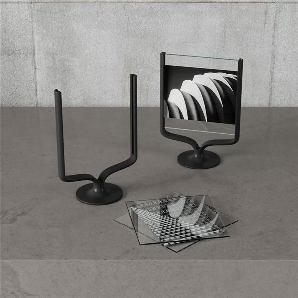 Cadre photo de table en aluminium Wishbone par Umbra 9,9 po h., noir