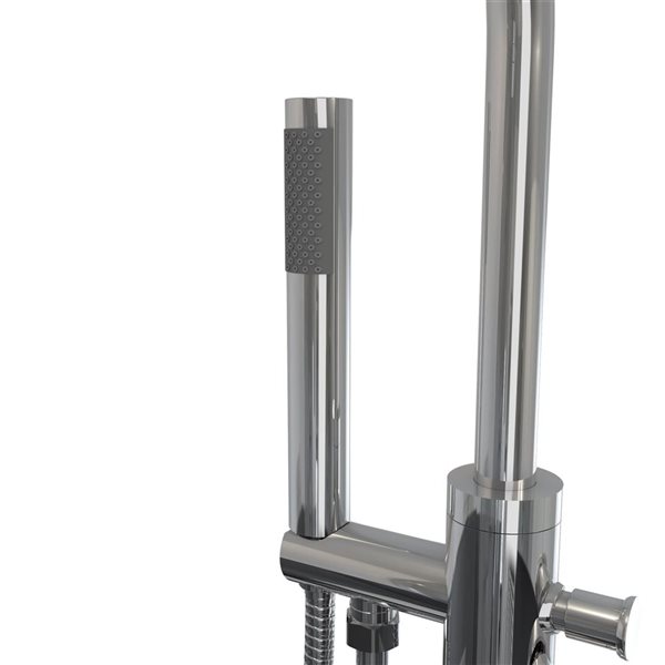 MAAX Linosa Chrome 1-Handle Freestanding High-Arc Tub Faucet w/ Handshower