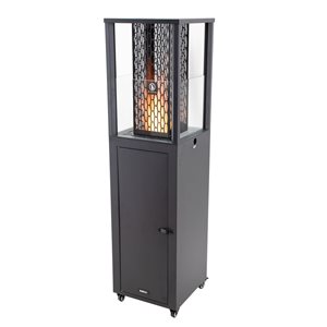 EnerG+ 58,500 BTU Outdoor Floorstanding Wood Pellet Patio Heater with Fan