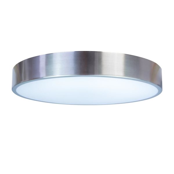 Whitfield Lighting Axel Disc Flush Mount Light 16-in - Brushed Nickel Finish
