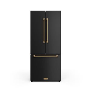 Thor Kitchen Gordon Ramsay  30-in French Door Refrigerator with Ice Maker - Black/Bronze