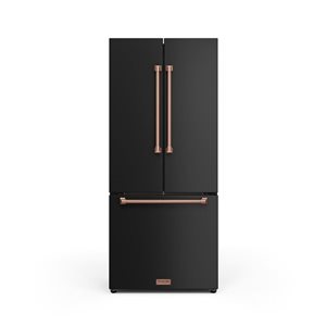 Thor Kitchen Gordon Ramsay  30-in French Door Refrigerator with Ice Maker - Black/Rose Gold