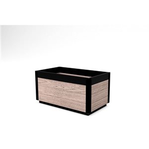 Vita Delta 30-in L x 17-in W x 15-in H Modern Vinyl Planter - Brown