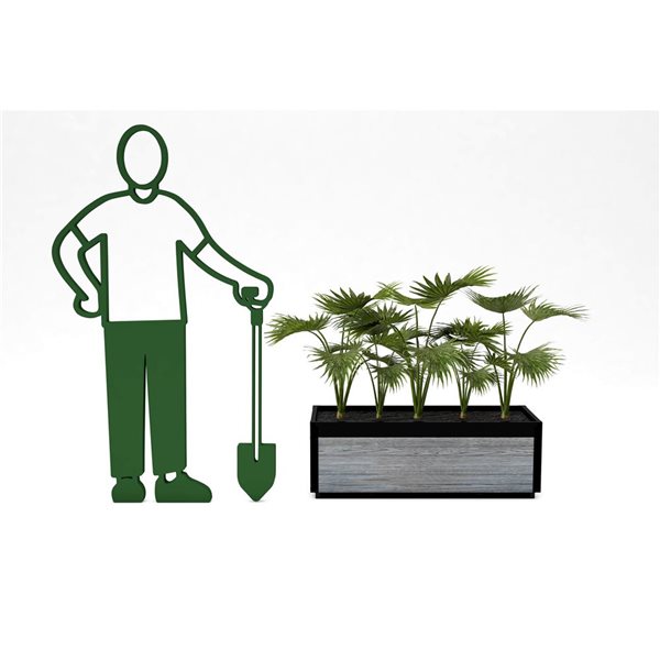 Vita Delta 45-in L x 17-in W x 15-in H Modern Vinyl Planter - Grey