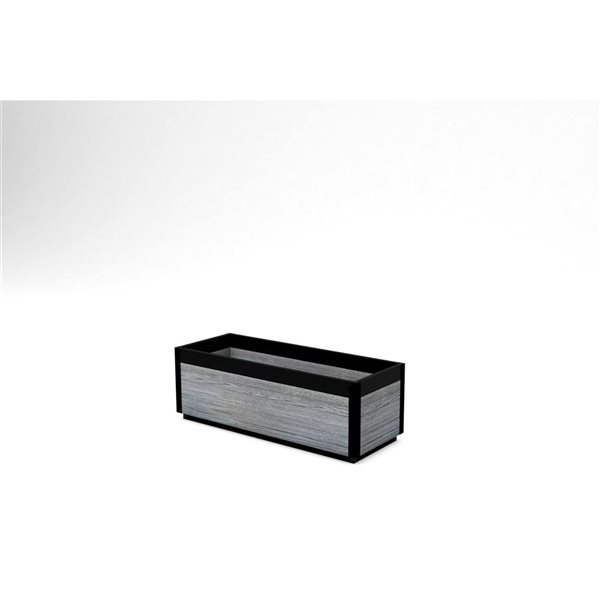 Vita Delta 45-in L x 17-in W x 15-in H Modern Vinyl Planter - Grey
