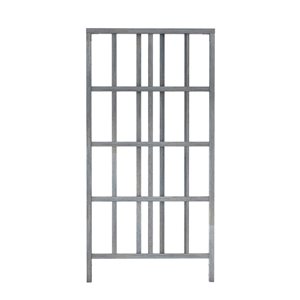 Treillis moderne en vinyle Urbana de Vita 39 x 77 po, gris ardoise