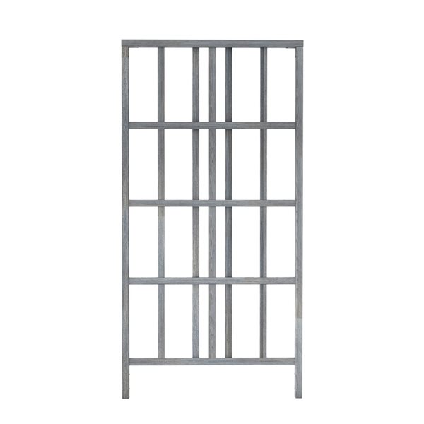 Vita Urbana 39 x 77-in Modern Vinyl Trellis - Slate Grey