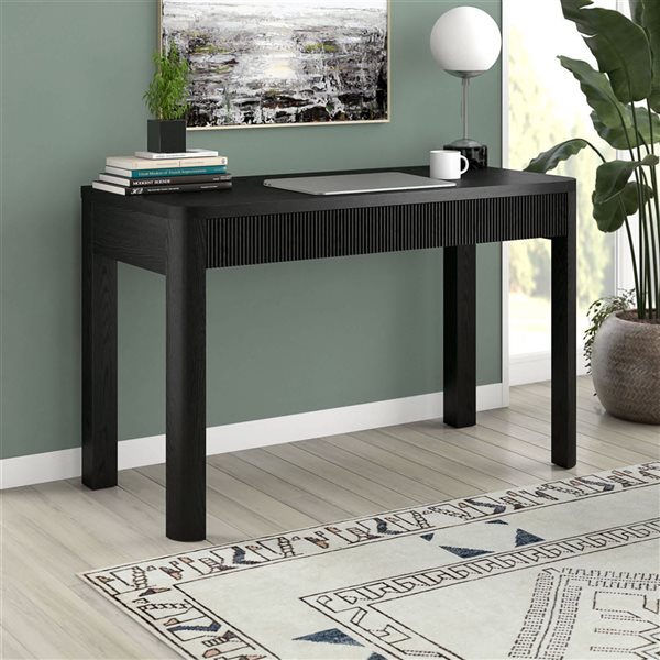 Hailey Home Mendoza 48-in Wide Rectangular Desk - Black Grain