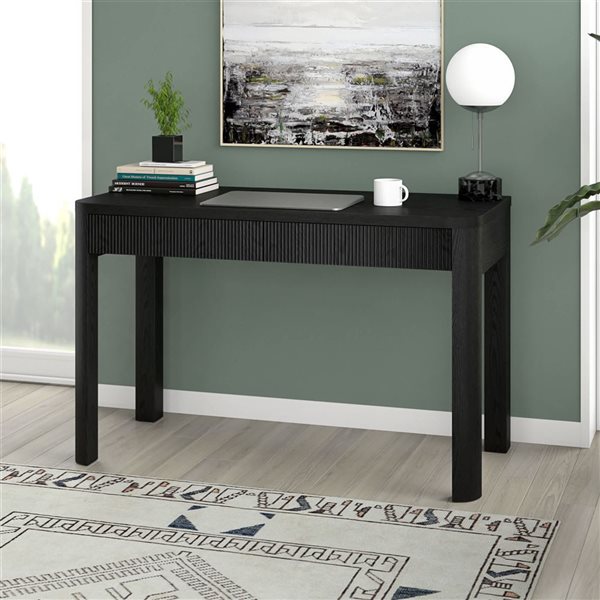 Hailey Home Mendoza 48-in Wide Rectangular Desk - Black Grain