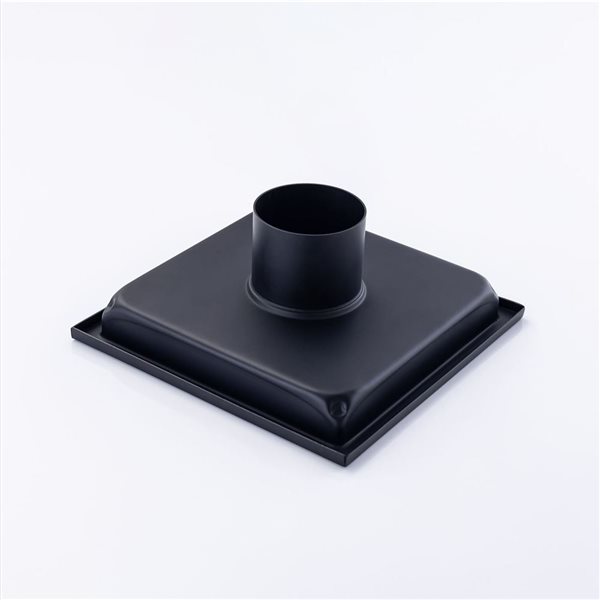 Drain de douche linéaire RAINLEX 6 po en acier inoxydable, noir mat