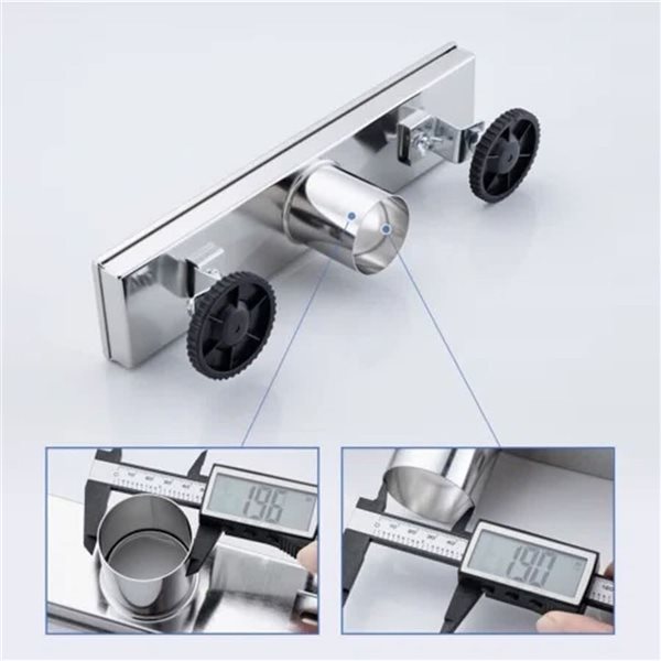 RAINLEX 12-in W Linear Stainless Steel Shower Drain - Brushed Nickel