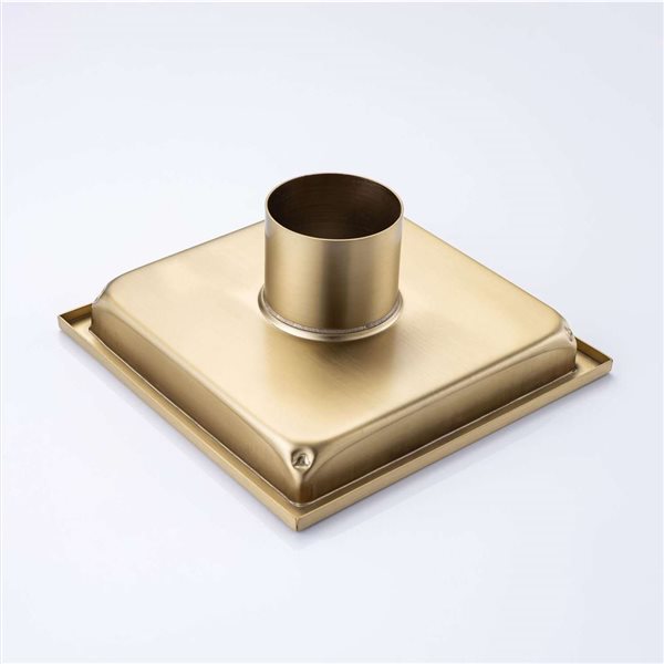 RAINLEX 6-in W Linear Stainless Steel Shower Drain - Brushed Gold