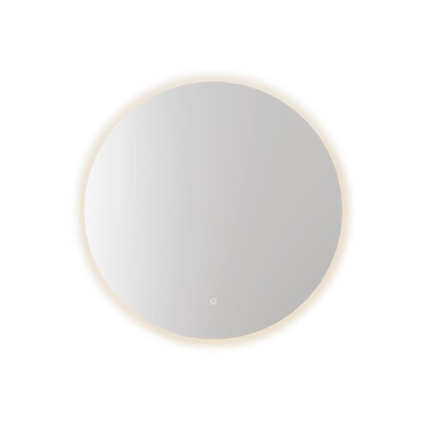 Jade Bath 29-in Round White Touchscreen Wall Back-Lit LED Mirror